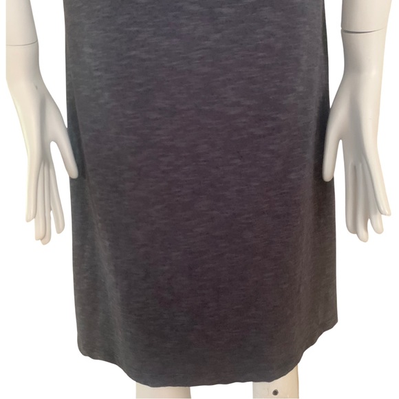 HORNY TOAD Casual Knit Dress Sleeveless V-Neck Charcoal Grey Sporty Minimalist - Picture 12 of 15
